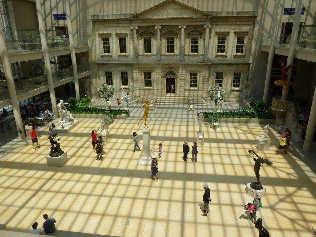A new section with glass roof joining three buildings & a cafe onto Central Park