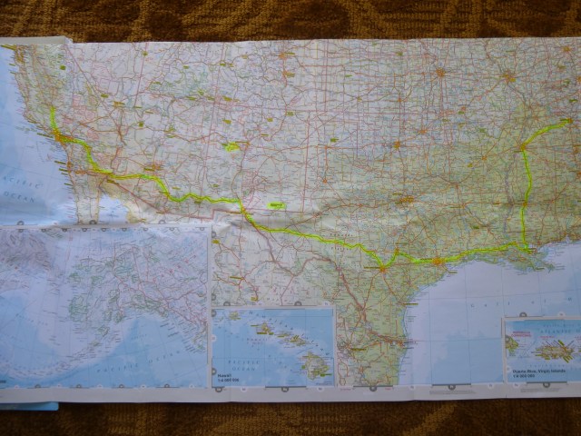 Around 3000 miles across five states