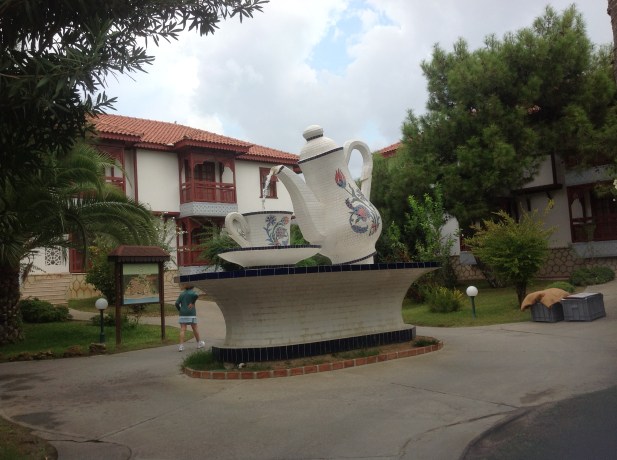 The fountain outside our window