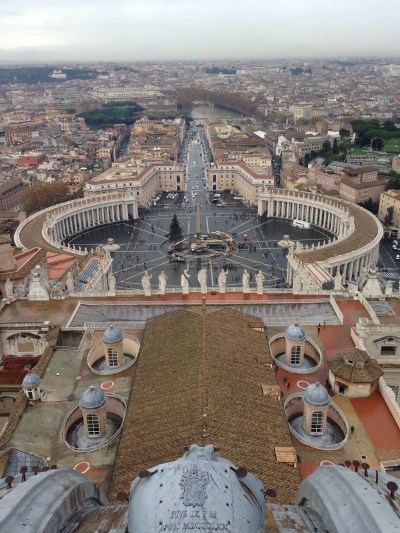 A view of the courtyard from the tower
