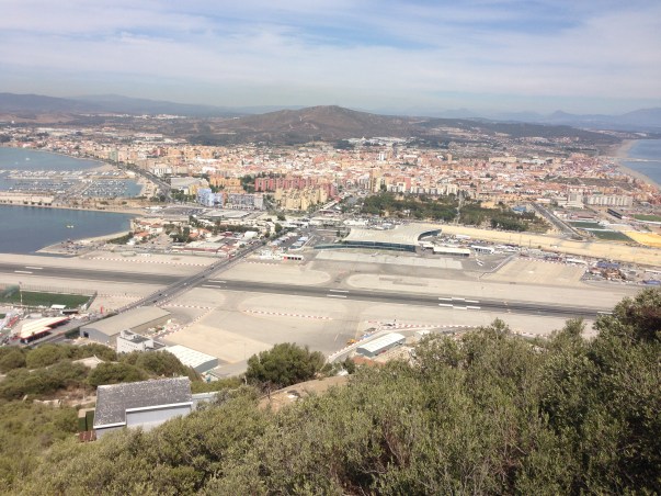 The only road to Gibraltar is across the runway