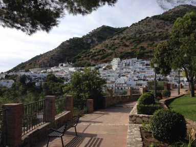 Part of Mijas set into the side of the hill