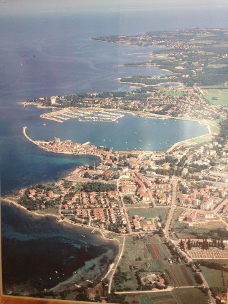 Croatian coastline with Umag in the foreground