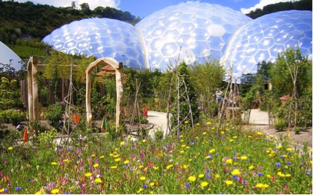 The Eden Project has attractive outdoors spaces as well as its famous biomes