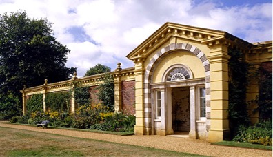 The front porch of the demolished old Osborne House, reused as the entrance to the walled garden